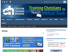 Tablet Screenshot of creationtraining.org
